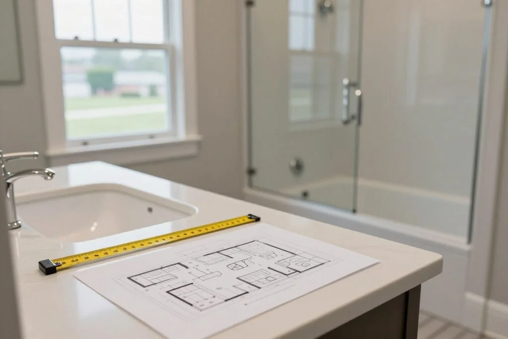 Beavercreek family bathroom with shower vs tub considerations