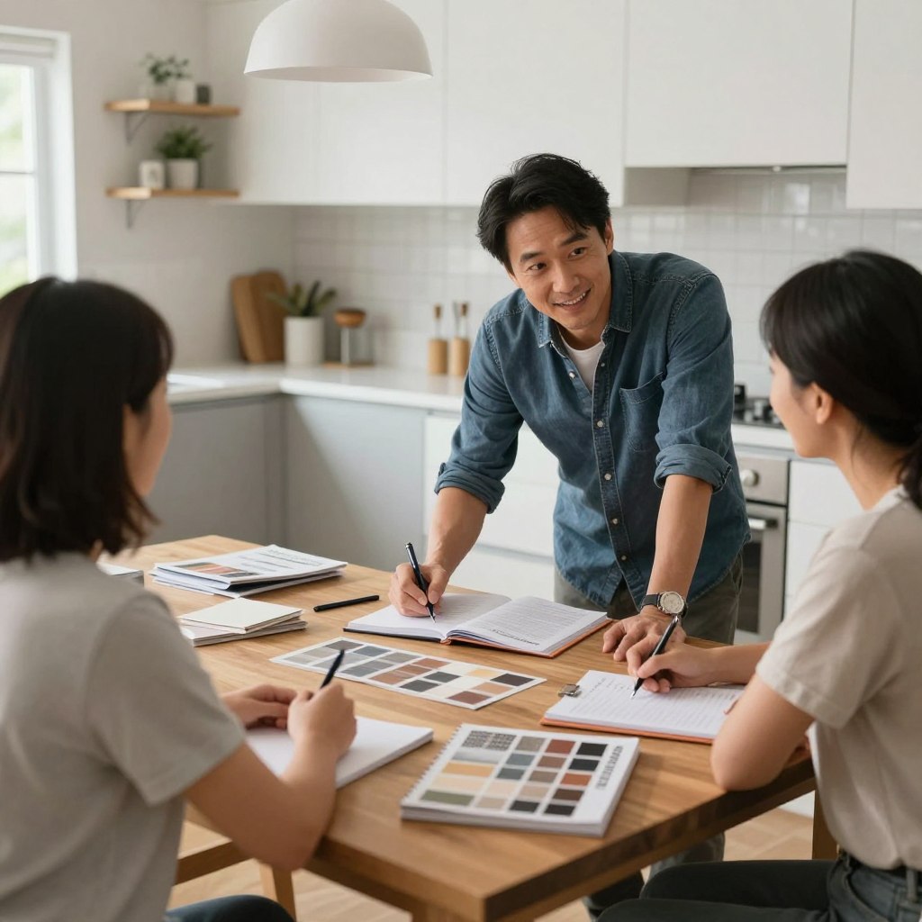 Initial kitchen design consultation in Riverside, OH
