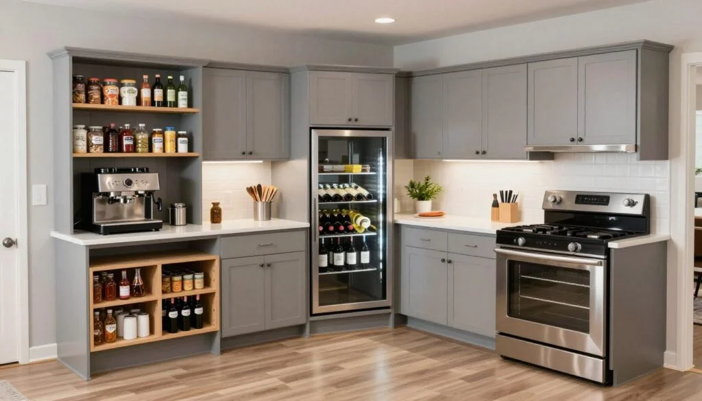Kitchen with dedicated zones including coffee station and beverage center in a Dayton home