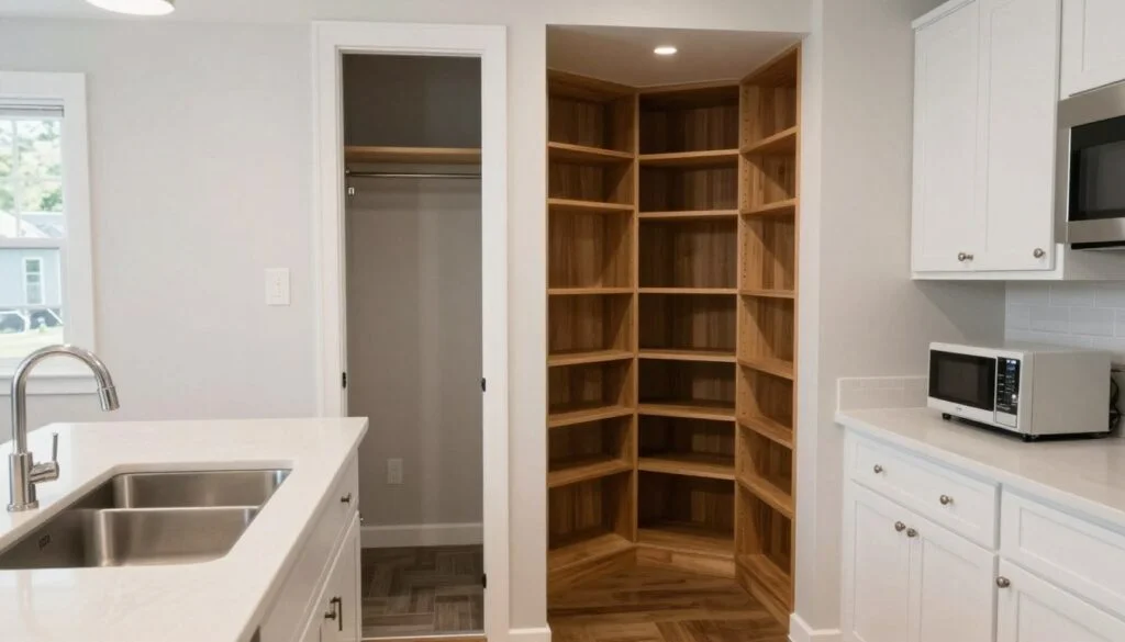 Kitchen with hidden scullery or butler's pantry for additional storage and prep space in a Dayton home