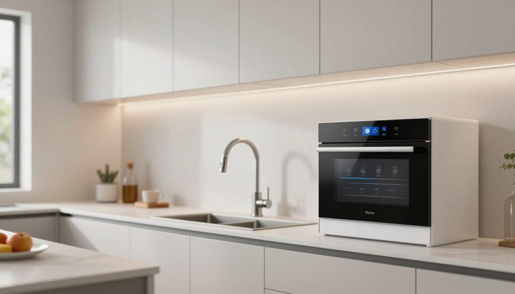 Smart kitchen with integrated technology and touchless features in a Dayton home