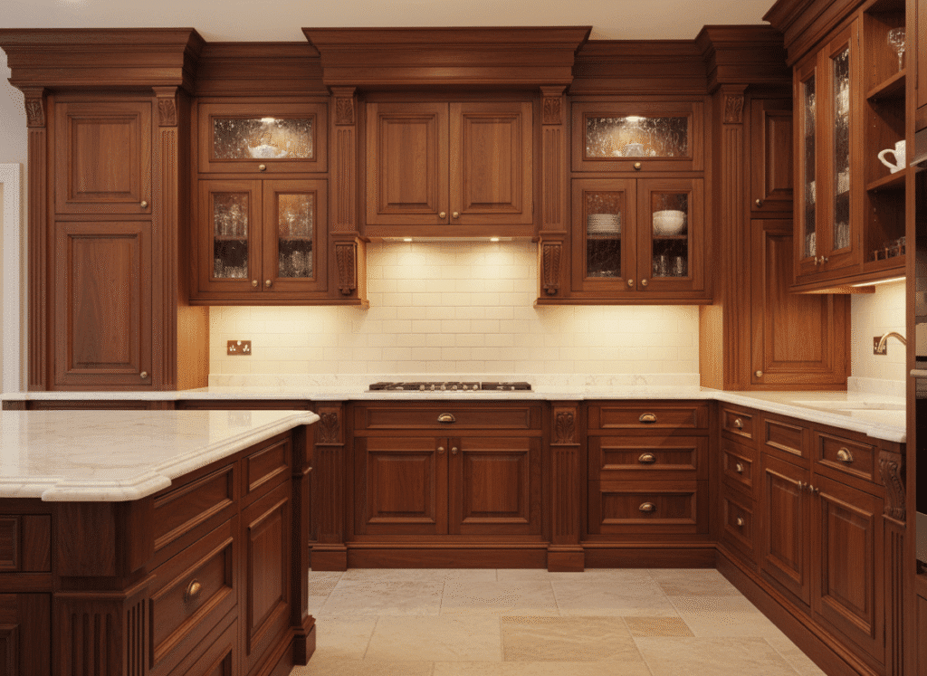 custom kitchen cabinetry with detailed millwork and premium wood finish
